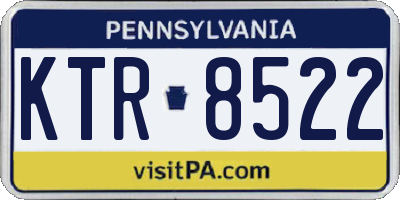 PA license plate KTR8522