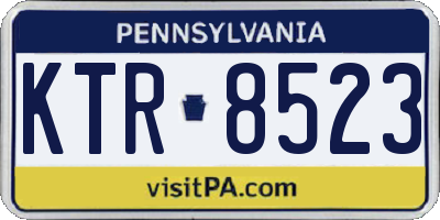 PA license plate KTR8523