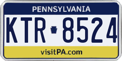 PA license plate KTR8524
