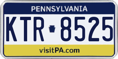 PA license plate KTR8525