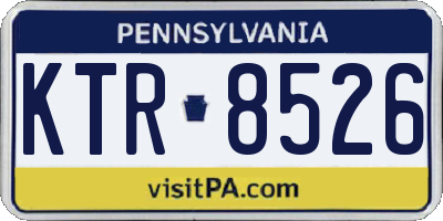 PA license plate KTR8526