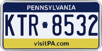 PA license plate KTR8532