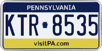 PA license plate KTR8535