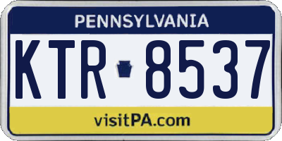 PA license plate KTR8537