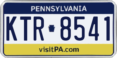 PA license plate KTR8541
