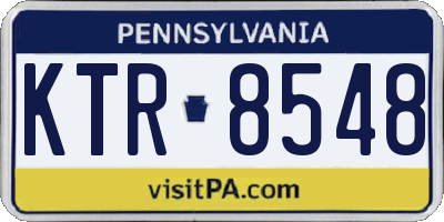 PA license plate KTR8548