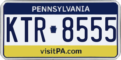 PA license plate KTR8555
