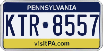 PA license plate KTR8557