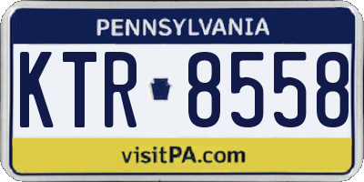 PA license plate KTR8558