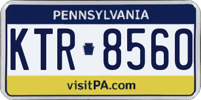 PA license plate KTR8560