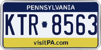 PA license plate KTR8563