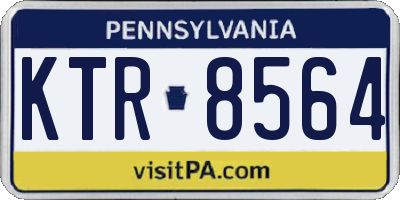 PA license plate KTR8564