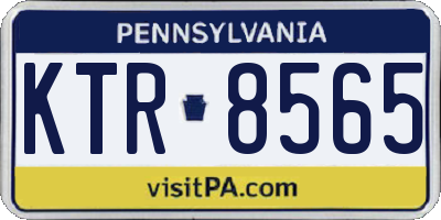 PA license plate KTR8565