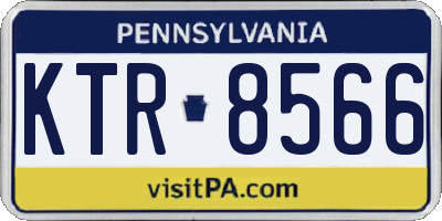 PA license plate KTR8566