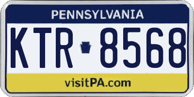 PA license plate KTR8568
