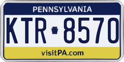 PA license plate KTR8570