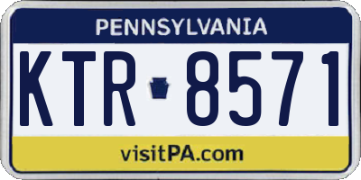 PA license plate KTR8571