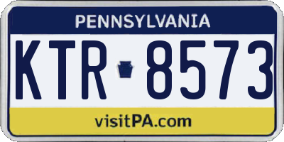 PA license plate KTR8573