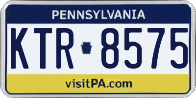 PA license plate KTR8575