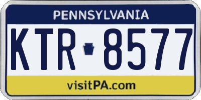 PA license plate KTR8577