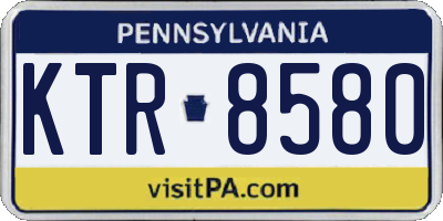PA license plate KTR8580