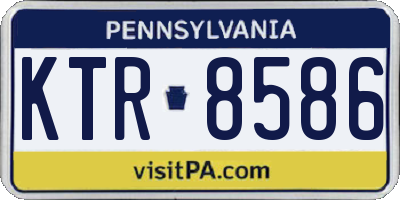 PA license plate KTR8586