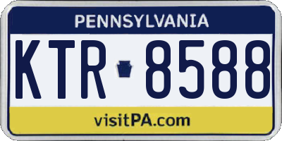 PA license plate KTR8588