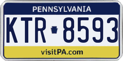 PA license plate KTR8593