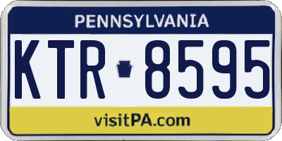 PA license plate KTR8595
