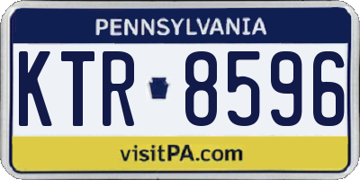PA license plate KTR8596