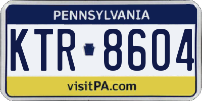PA license plate KTR8604