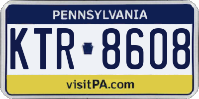 PA license plate KTR8608