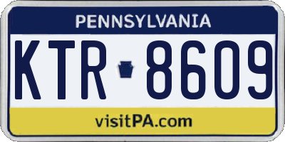 PA license plate KTR8609