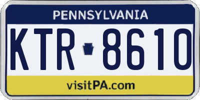 PA license plate KTR8610