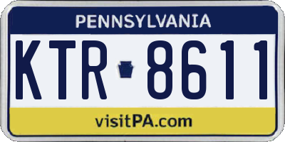PA license plate KTR8611