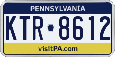 PA license plate KTR8612