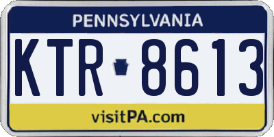 PA license plate KTR8613