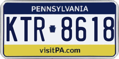 PA license plate KTR8618