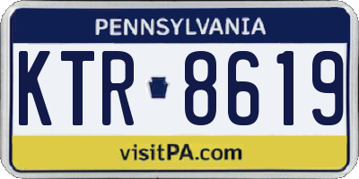PA license plate KTR8619