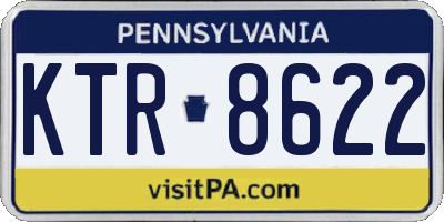 PA license plate KTR8622
