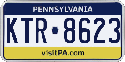 PA license plate KTR8623