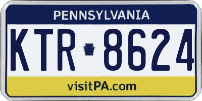 PA license plate KTR8624