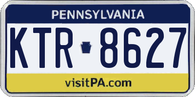 PA license plate KTR8627