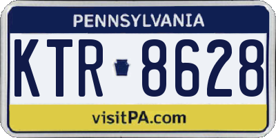PA license plate KTR8628
