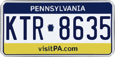 PA license plate KTR8635