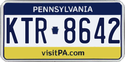 PA license plate KTR8642