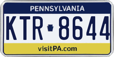 PA license plate KTR8644