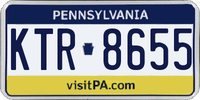PA license plate KTR8655