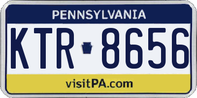 PA license plate KTR8656