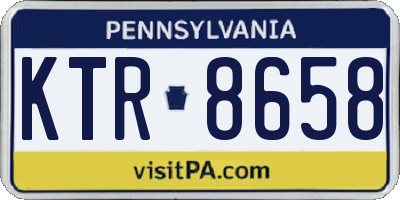 PA license plate KTR8658